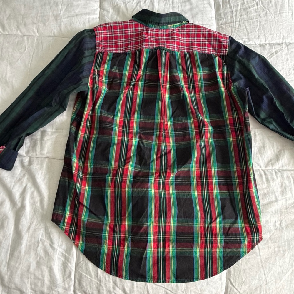 Relaxed Fit Patchwork Button Down Top 10 - image 3